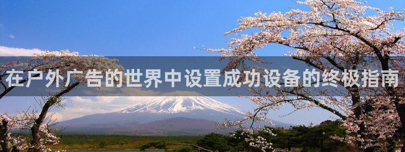 杏宇官方平台官网入口：在户外广告的世界中设置成功设备的终极指南