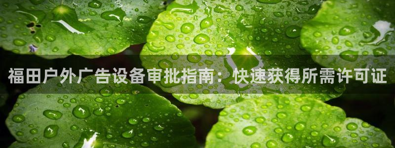 杏宇平台代理多少钱一个月：福田户外广告设备审批指南：快速获得所需许可证