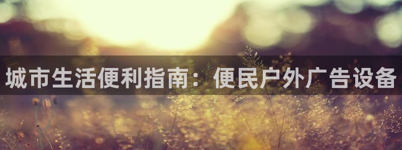 杏宇官方平台官网下载：城市生活便利指南：便民户外广告设备