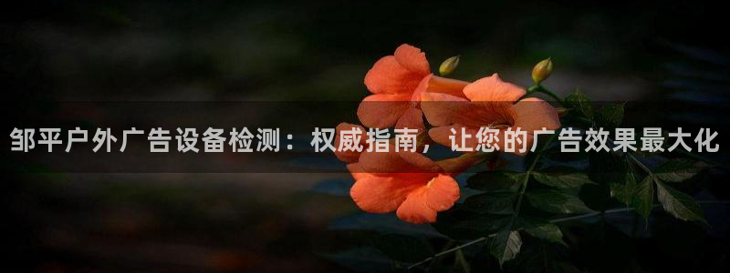 杏宇平台代理多少钱一个：邹平户外广告设备检测：权威指南，让您的广告效果最大化