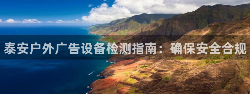 杏宇平台代理：泰安户外广告设备检测指南：确保安全合规